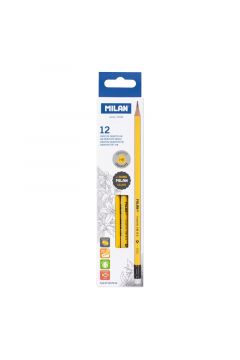 Ołówek HB trójkątny z gumką żółty 12 szt.